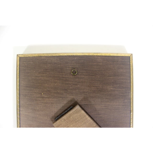 1950’s 8”x10” Rectangular Brass Table Top Photograph Frame, Easel Back For Sale - Image 9 of 9
