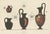 Antique print titled 'Kannen'. Color-printed large lithograph by Ernst Wasmuth depicting Greek pottery. This print...