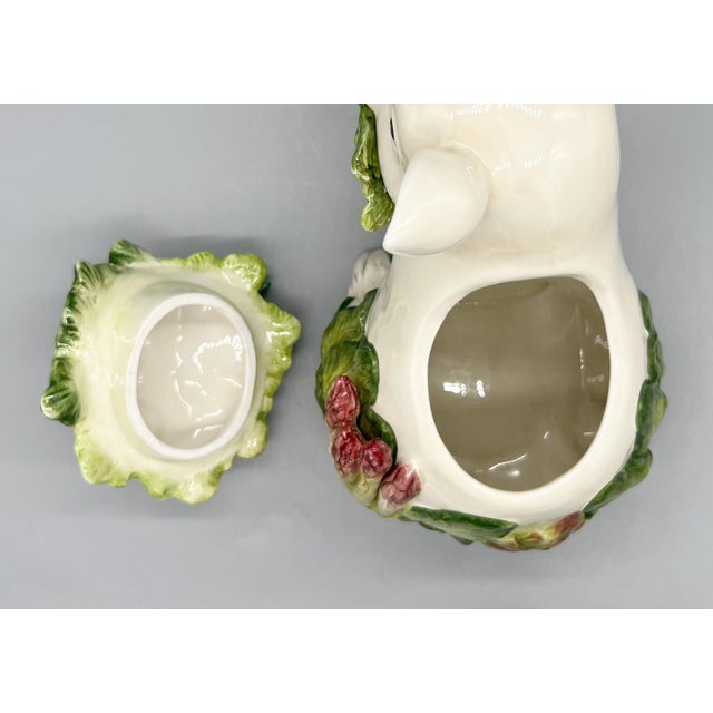 Fitz & Floyd French Market Pig Lidded Jar With Vegetables – Whimsical Farmhouse Kitchen Decor - Farmhouse, French Country, Cottagecore For Sale - Image 11 of 15