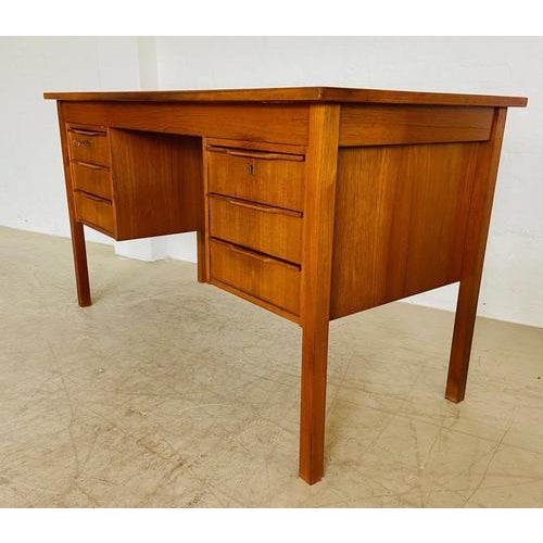Mid-Century Danish Teak Desk from Bent Silberg Møbler, 1960s For Sale - Image 12 of 18