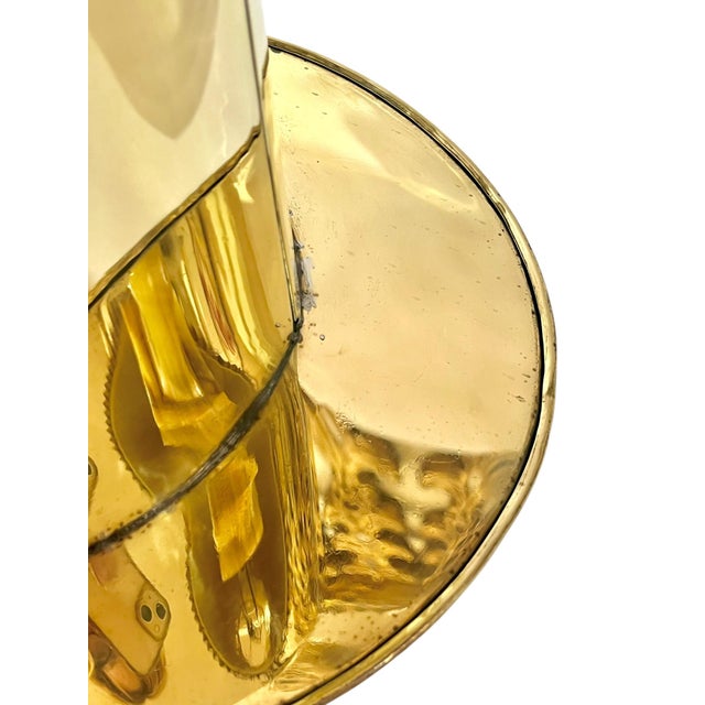 Vintage French Brass Art Deco Style Brass Finish Top Hat Ice Champagne Bucket Cooler For Sale - Image 14 of 18