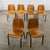 Late 20th to Early 21st Century Modern Walnut Molded Plywood Chairs Stackable Connectable Refinished Set of 6 For Sale - Image 4 of 18