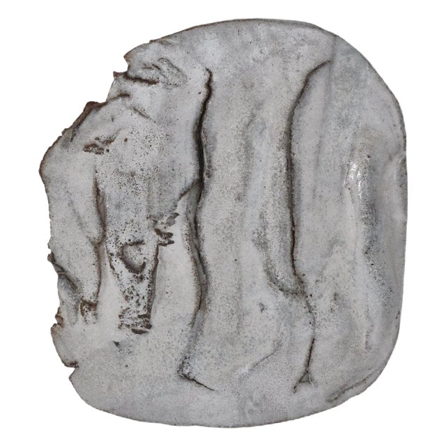 White Stoneware Wall Relief by Ole Bjørn Krüger, 1960s For Sale