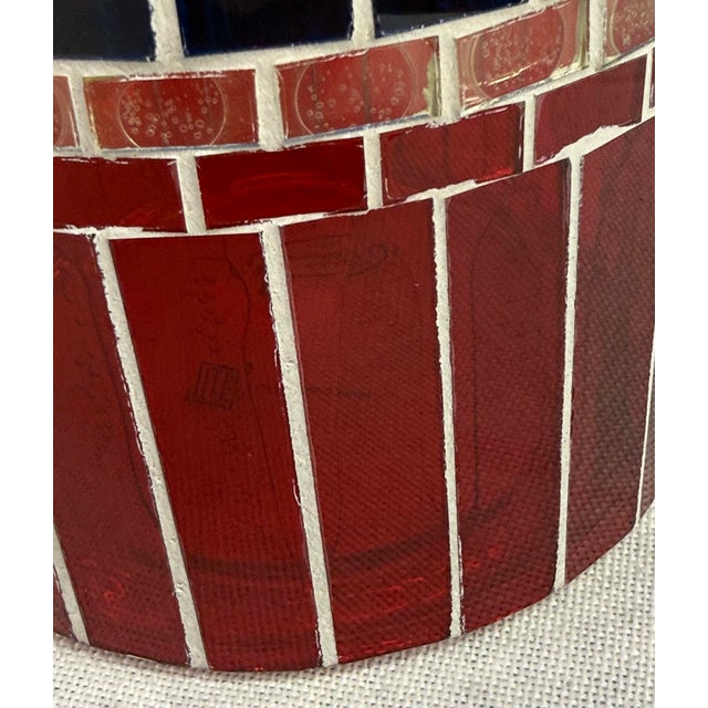 Longaberger Americana Stained Glass Candle Holders - A Pair For Sale - Image 9 of 12