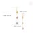 4.25ct Uneven Cut Multi Sapphire 14k Gold Dangle Earrings for Her- 2 Pieces For Sale - Image 11 of 16