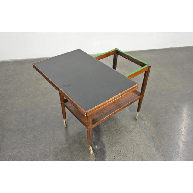 Grete Jalk Grete Jalk Rosewood + Laminate Bar Cart For Sale - Image 4 of 5