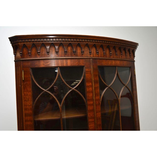 Georgian Bow Front Corner Cabinet, 1950s For Sale - Image 6 of 8