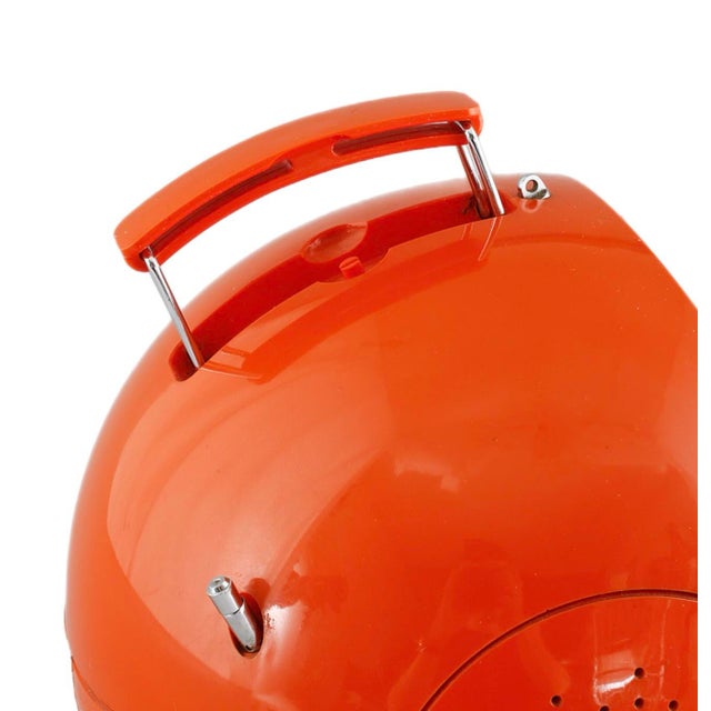 Metal Vintage 1970s Orange Model 2001 Weltron Radio & 8 Track Iconic Space Age Ball Stereo Player Original Tag For Sale - Image 7 of 8