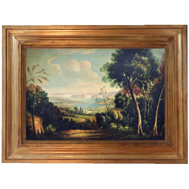After Lorrain, Italian Landscape Painting, 2006, Oil on Canvas For Sale