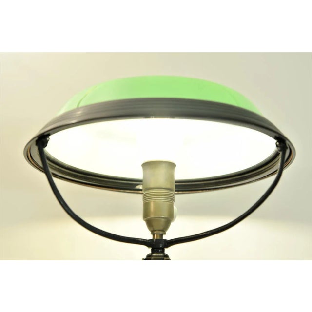 Gold Swedish Grace Bronze Patinated Metal and Glass Table Lamp, Sweden For Sale - Image 8 of 13