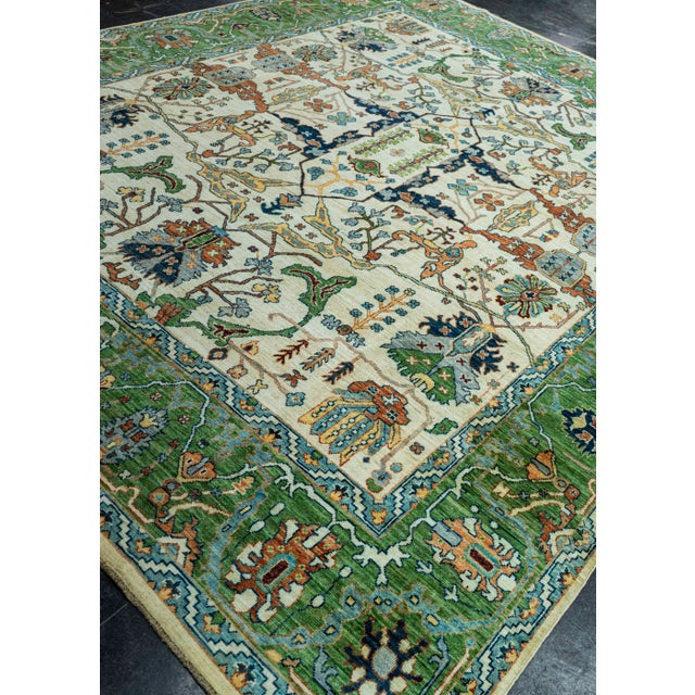 Modern Oriental Hand Knotted Rug 9'1" x 11'5" #20647 For Sale - Image 3 of 8