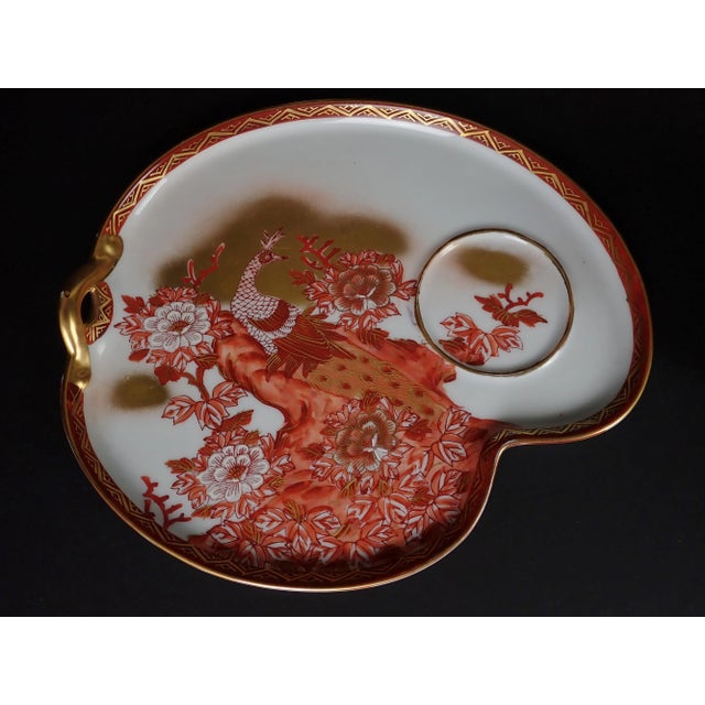 1930s Asian Gilt Peacock Tea & Dessert Serving Set- 14 Pieces For Sale - Image 12 of 13