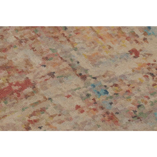 Textile Rug & Kilim’s Modern Abstract Rug in Polychromatic Impressionistic Texture For Sale - Image 7 of 10