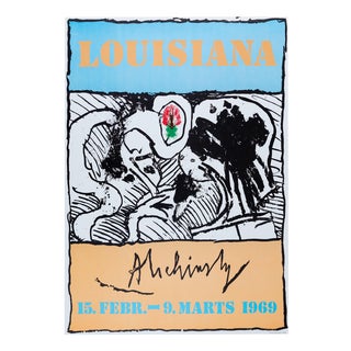 Pierre Alechinsky Shapes and Flower Poster For Sale