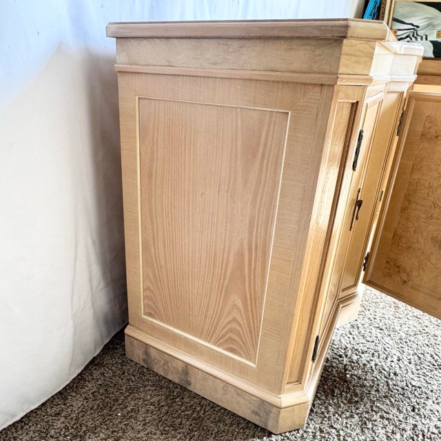 Brown Vintage “Corinthian” Burlwood Credenza by Drexel Heritage For Sale - Image 8 of 10