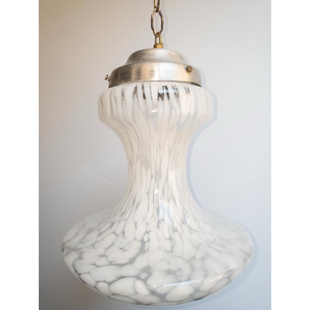 1970s Rare Pair of Mid-Century Murano Glass Pendant Lamps by Carlo Nason for Mazzega, 1970s For Sale - Image 5 of 8