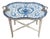 Fine 1950s Blue & White Porcelain Bamboo Tray Table For Sale
