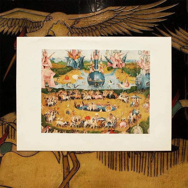 Renaissance 1955 After Bosch "The Garden of Worldly Delights" (Detail), Vintage Full-Color Print For Sale - Image 3 of 8