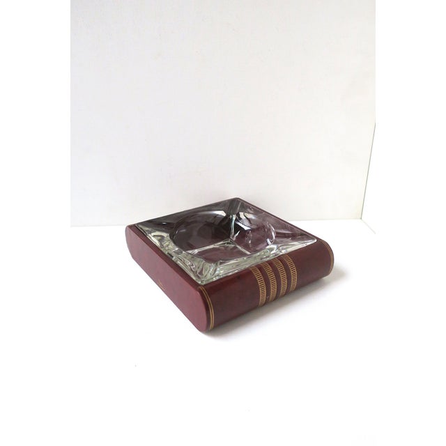 Early 20th Century Art Deco Leather Catchall Ashtray, Mid-20th Century For Sale - Image 5 of 13