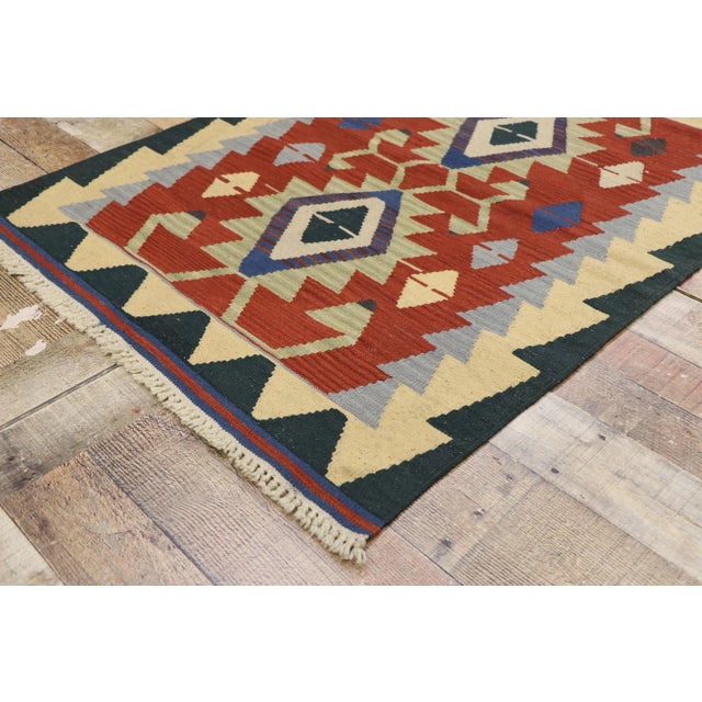 Vintage Persian Shiraz Kilim Rug - 02'11 X 03'11 For Sale In Dallas - Image 6 of 9