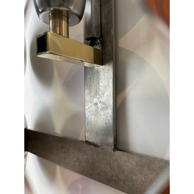 Metal Mirror Effect Wall Light in Metal, 1980 For Sale - Image 7 of 15