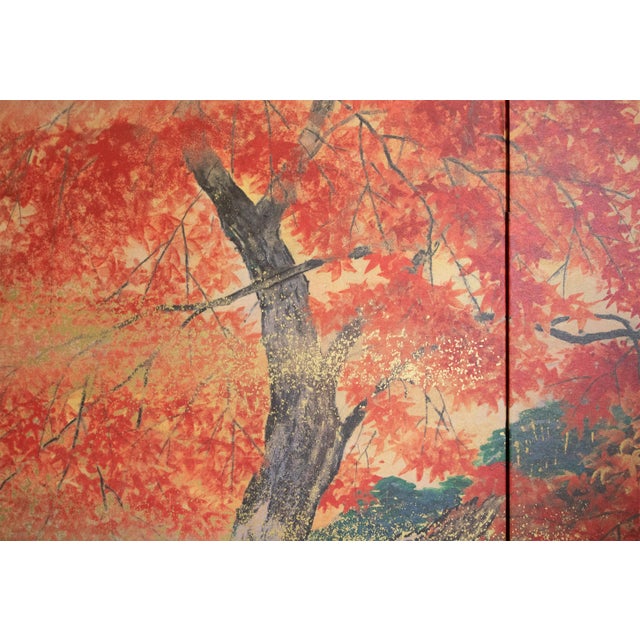 "Autumn Leaves" by Kakaaki Ito (After), Late Showa Japanese Byobu Screen For Sale - Image 4 of 17