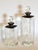 Apothecary Vanity Cut Glass Jars, Silver Plate Accents, Set of 2, Minimalist For Sale - Image 4 of 7
