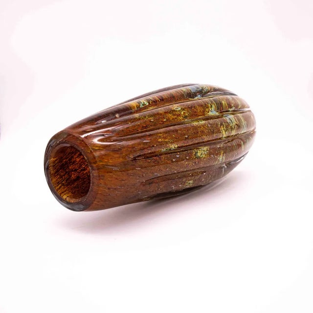 Mid-Century Modern Heavy Grail Glass Vase by Karl Wiedmann, 1970s For Sale - Image 3 of 6