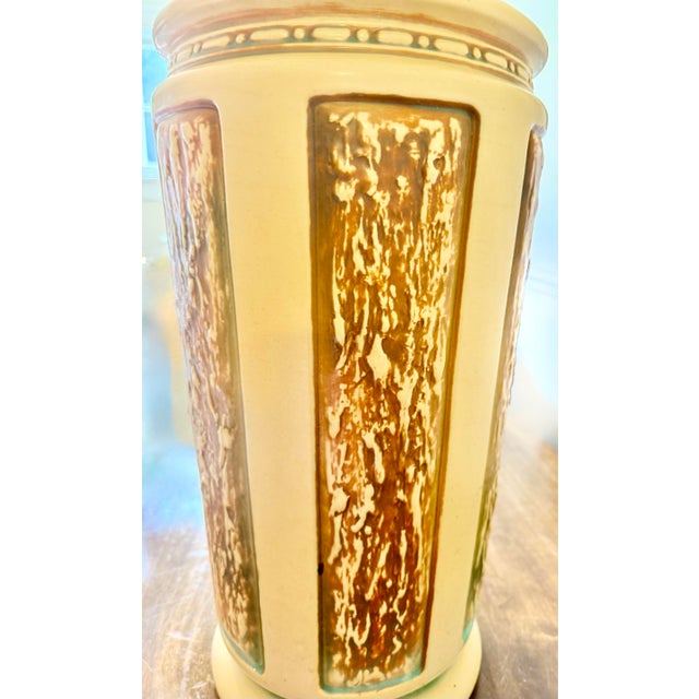Roseville Pottery Early 20th Century Roseville Florentine Umbrella Stand For Sale - Image 4 of 12