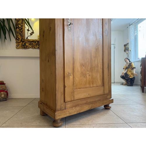 Farmhouse Biedermeier Cabinet in Natural Wood For Sale - Image 13 of 14