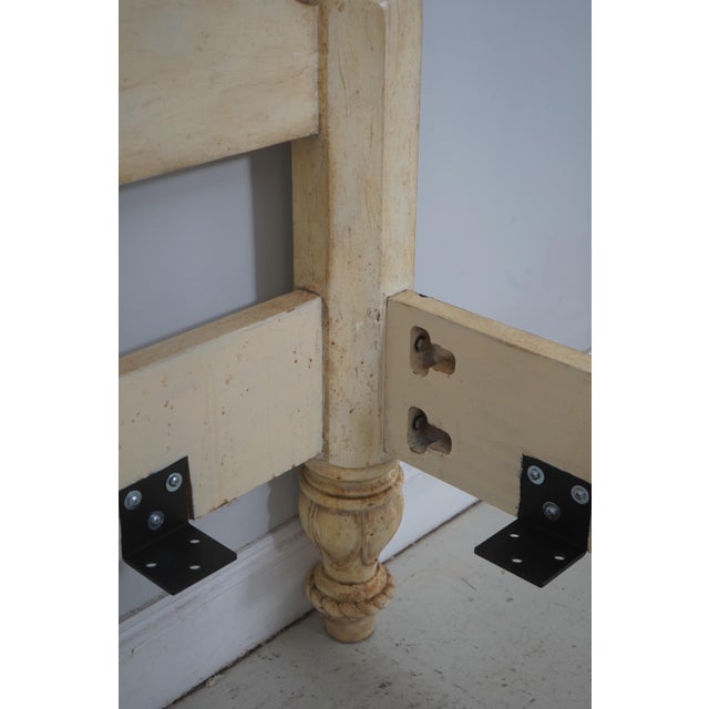 Spiral Twist King Size Painted 4 Post Bed For Sale - Image 17 of 18