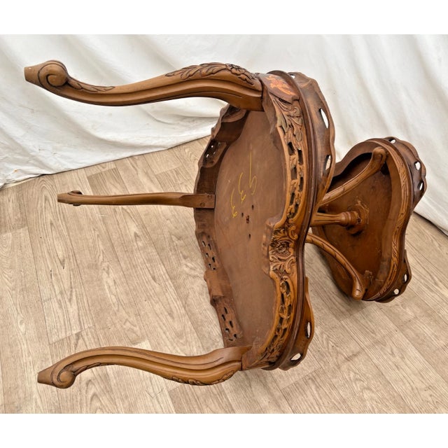 Antique Two-Tier Etagere Jardiniere Parlor Table, French Art Nouveau, Inlays For Sale - Image 12 of 12
