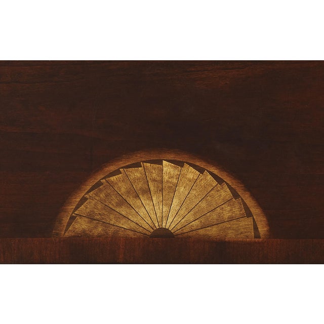 Traditional Chester 54 in. W Demilune Wood Traditional Console Table, Cherry For Sale - Image 3 of 4