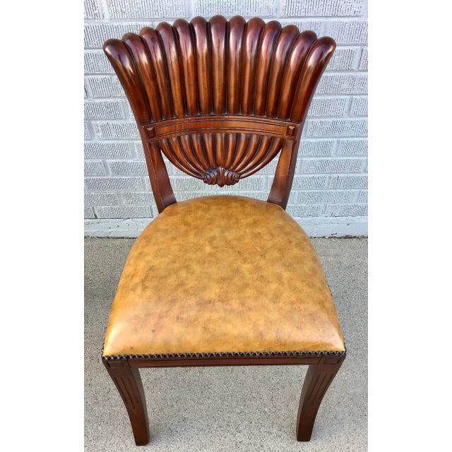 Late 20th Century Maitland Smith Mahogany Dining Chairs, a Pair For Sale - Image 9 of 12