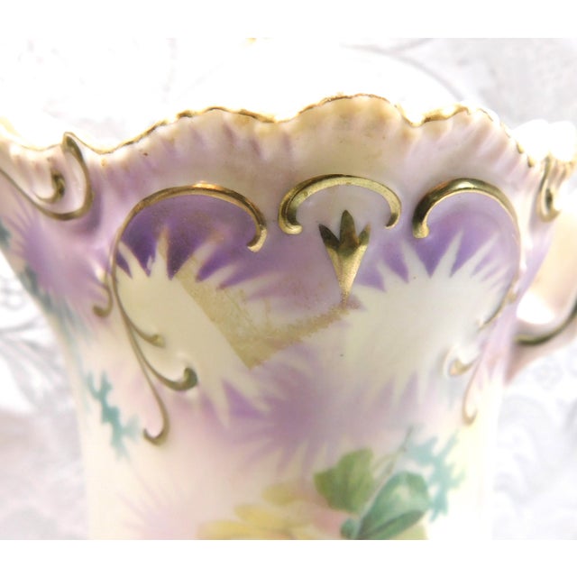 Late 18th Century Reinhold Schlegelmilch Rs Prussia Chocoate Pot With Purple Trim For Sale - Image 9 of 15