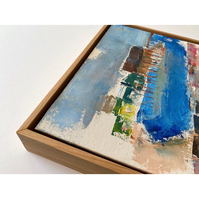 2010s Jim Lyons Contemporary Provincetown " Captain Jack's Wharf " Abstract Expressionist Framed Original Plein Air Oil Painting For Sale - Image 5 of 17