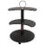 Design Institute of America Dia Black Circular Revolving Bar Cart For Sale