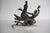 Fernando Mario Paonessa, Horse Sculpture, 1980s, Bronze and Travertine, in Very Good conditions. Designed 1980 to 1989 I...