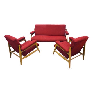 Scandinavian Armchairs and Sofa, 1960s, Set of 3 For Sale