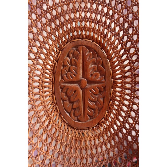 Oak Coffee Table with Wickerwork For Sale - Image 3 of 6