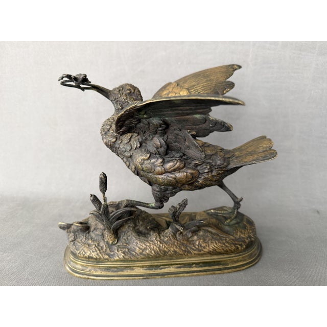 Paul Edouard Delabrierre, Bird, 1880s, Bronze For Sale - Image 9 of 9