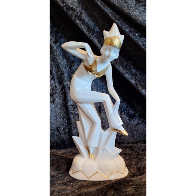 Art Deco Porcelain Figurine Dancer by Günthersfeld, 1920s For Sale - Image 6 of 6