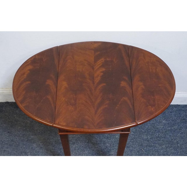Hekman Furniture Solid Flame Mahogany Traditional Style 26" Drop Leaf Accent End Table 5-4168 For Sale - Image 13 of 14