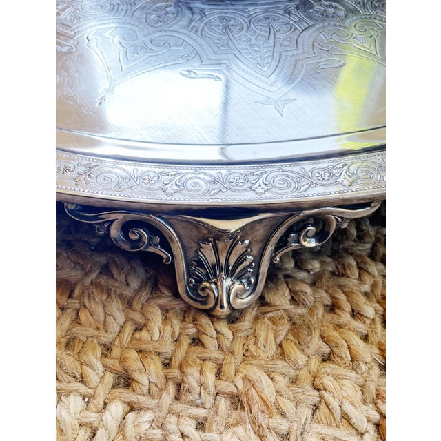 Silver Monumental 1880s Silver Plated Tiffany & Co Serving Tray For Sale - Image 8 of 8