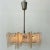 Mid-Century Modern Small Swedish Mid-Century Modern Chandelier / Pendant, Slumped Glass and Brass For Sale - Image 3 of 12