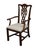 UNIVERSAL FURNITURE Traditional Chippendale Style Dining Arm Chair Upholstery needs to be cleaned or replaced; see photos...