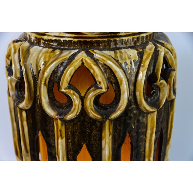 Mid-Century Modern Drip Glazed Ceramic Lamps, Hand-Crafted, Usa, 1960 For Sale - Image 12 of 15