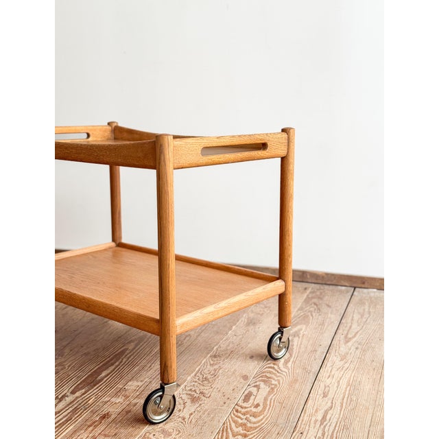 Mid-Century Modern Teak Serving Trolley by Andreas Tuck, Denmark, 1960s For Sale - Image 13 of 16