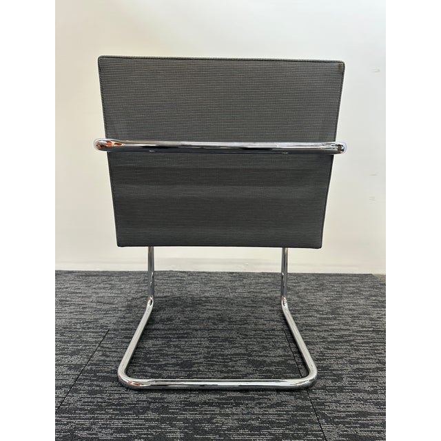 Mid-Century Modern Knoll Studios Brno Tubular Chair Gray/Chrome For Sale - Image 3 of 4