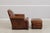 Traditional Stickley Tufted Back Leather Chair & Ottoman For Sale - Image 3 of 18